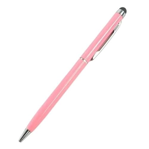 CYSUE 100 Stifte von jeder Packung Mini Metall 2-in-1 Stylus Universal Kugelschreiber Textgravur Custom Logo Büro Schule Werbung Stift (1 hellrosa) von CYSUE