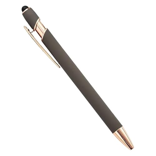 CYSUE 20–200 Stifte, Großhandel, Metall-Kugelschreiber, Touchscreen-Stift, Büro, Schule, Werbung, Stift, individuelles Logo, Text, Lasergravur (Grau (Rose), 200 Stück von CYSUE