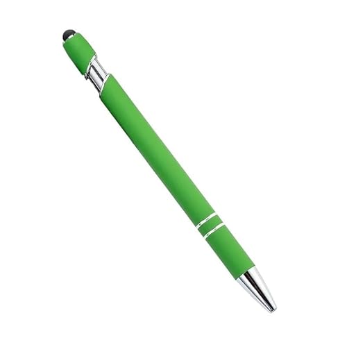 CYSUE 20–200 Stifte, Großhandel, Metall-Kugelschreiber, Touchscreen-Stift, Büro, Schule, Werbung, Stift, individuelles Logo, Text, Lasergravur (Grün (Silber), 200 Stück von CYSUE