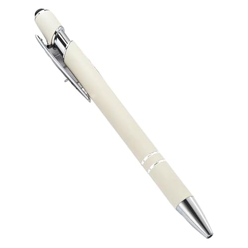 CYSUE 20–200 Stifte Großhandel Metall Kugelschreiber Touchscreen Stift Büro Schule Werbung Stift Custom Logo Text Lasergravur (New Beige (Silber), 200 Stück Stifte) von CYSUE