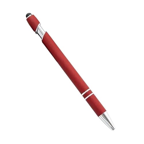 CYSUE 20–200 Stifte Großhandel Metall Kugelschreiber Touchscreen Stift Büro Schule Werbung Stift Custom Logo Text Lasergravur (Weinrot (Silber), 20 Stück Stifte) von CYSUE