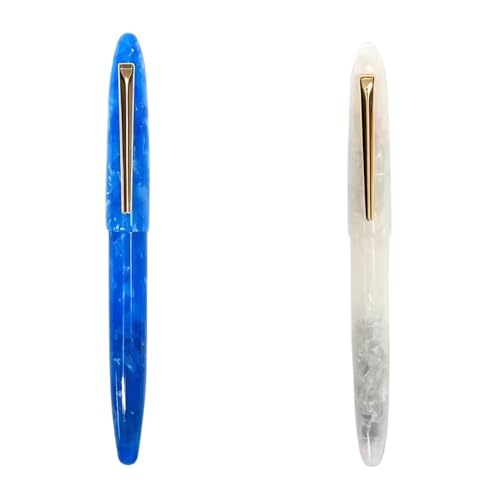 CYSUE Acrlic Füllfederhalter, Iridium, EF/F-Feder, Kolben, Tinte, Schreibwaren, Geschäft, Schreiben, Geschenke, Stifte (07, EF) von CYSUE