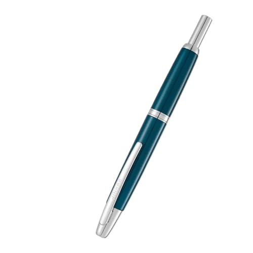 CYSUE Füllfederhalter, einziehbare EF/F-Feder, Metall, Silber/Gold, Clip, Tintenstifte für Studenten, Schreibwarenbedarf (14, F) von CYSUE