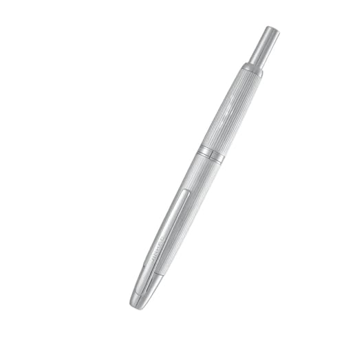 CYSUE Füllfederhalter, einziehbare EF/F-Feder, Metall, Silber/Gold, Clip-Tintenstifte für Studenten, Schreibwarenbedarf (03, EF) von CYSUE