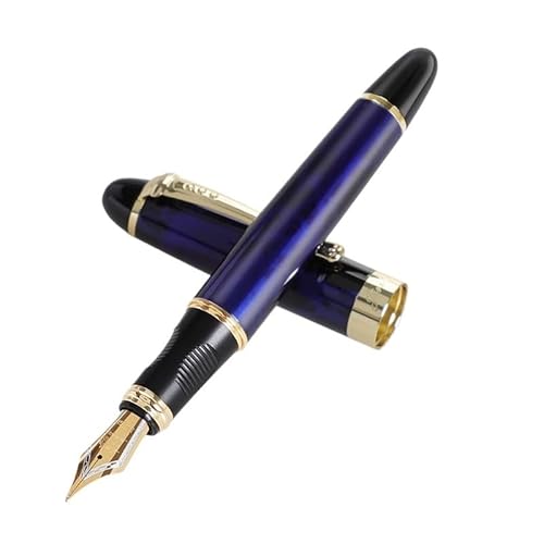 CYSUE Füllfederhalter, feine Spitze, 0,7 mm, goldfarbener Clip, Metall-Tintenstifte für Studenten, Schule, Bürobedarf, Schreibwaren (12) von CYSUE