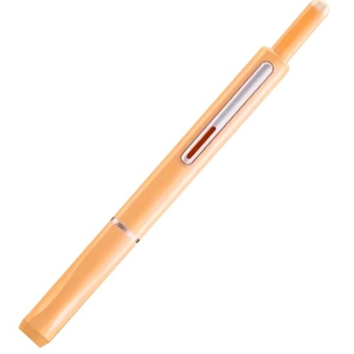 CYSUE Füllfederhalter-Set, 0,38 mm feine Spitze, inklusive 5 schwarzen, 5 blauen Tintenpatronen, kein Auslaufen, glattes Schreiben, Schulbedarf (Orange) von CYSUE