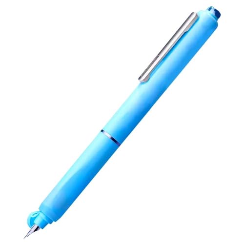 CYSUE Füllfederhalter-Set, 0,38 mm feine Spitze, inklusive 5 schwarzen, 5 blauen Tintenpatronen, kein Auslaufen, glattes Schreiben, Schulbedarf (blau) von CYSUE