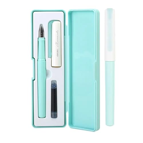 CYSUE Füllfederhalter-Set für gleichmäßiges Schreiben, austauschbare Tinte, EF-Stiftkopf, Kalligraphie-Stift-Set, 0,3–0,45 mm, Unterschriftsstift, Büro (grün) von CYSUE