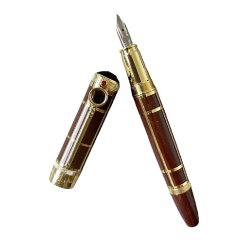 CYSUE Füllfederhalter mit Lupe, rundes Design, hochwertige Qualität, kleine Menge, Geschenkstift (A3, Stift mit Box) von CYSUE