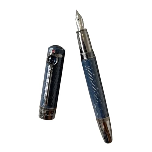 CYSUE Füllfederhalter mit Lupe, rundes Design, hochwertige Qualität, kleine Stückzahl (A5, Stift mit Box) von CYSUE