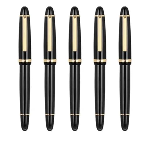 CYSUE Iraurita EF/F/M Füllfederhalter mit goldfarbenem Clip, für Unterschrift, Büro, Schulbedarf, Schreibwaren (5 Stück x 850, gebogen (1,0 mm)) von CYSUE