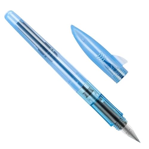 CYSUE Kunststoff-Füllfederhalter, 0,5 mm, F-Spitze, niedlich, Hai-Form, Kalligraphie-Tintenstifte, Schule, Schreibwaren, Bürobedarf, Studenten, Geschenke (transparentes Meerblau) von CYSUE