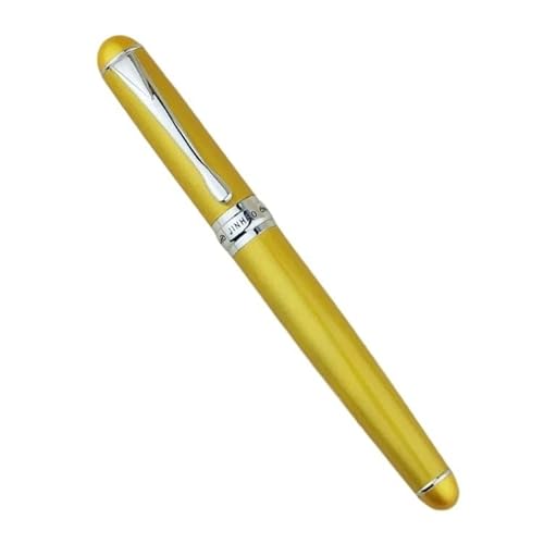 CYSUE Metall-Füllfederhalter im klassischen Stil, silberfarbener Clip, 0,5 mm Spitze, Stahltinte, Stifte als Geschenk, Bürobedarf, Schulbedarf (Gold) von CYSUE