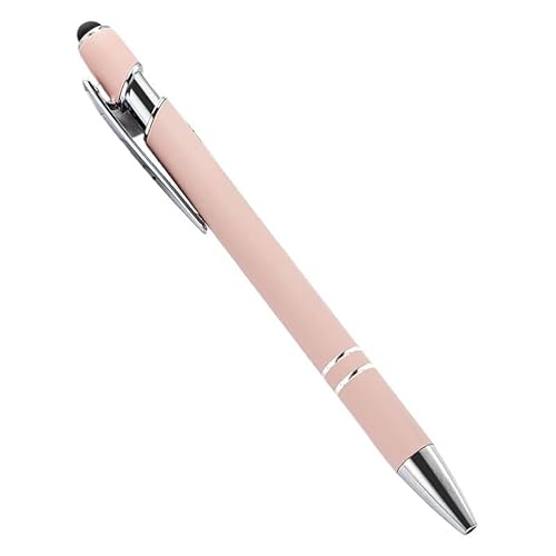 CYSUE Metall-Kugelschreiber, Touchscreen, Büro, Schule, Werbung, individuelles Logo, Text, Lasergravur, 20–200 Stück, Rosa (Silber), 50 Stück von CYSUE