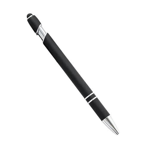 CYSUE Metall-Kugelschreiber, Touchscreen, Büro, Schule, Werbung, individuelles Logo, Text, Lasergravur (Schwarz (Silber), 20–200 Stück, 100 Stück von CYSUE