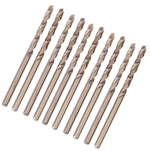 CYTGOUPER 10 Stück M35 Kobalt Bohrer Set, HSS CO Spiralbohrer Drill Bit Set, Multifunktionale Holzbohrer Set für Edelstahl Gusseisen und Metall 1,0-5,0 mm (1.5mm) von CYTGOUPER