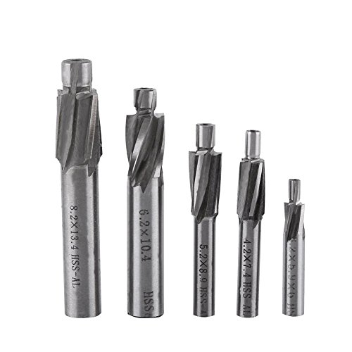 CYTGOUPER 5-teiliges HSS-Bohrer-Set, M3, M4, M5, M6, M8, Senklochbohrer, super harte Holzbearbeitung, Senklochbohrer für Kupfer, Aluminium, Stahl, Gusseisen CYTGOUPER 5-teiliges HSS-Bohrer-Set, M3, M4, M5, M6, M8, Senklochbohrer, super harte Holzbearbeitung, Senklochbohrer für Kupfer, Aluminium, Stahl, Gusseisen von CYTGOUPER