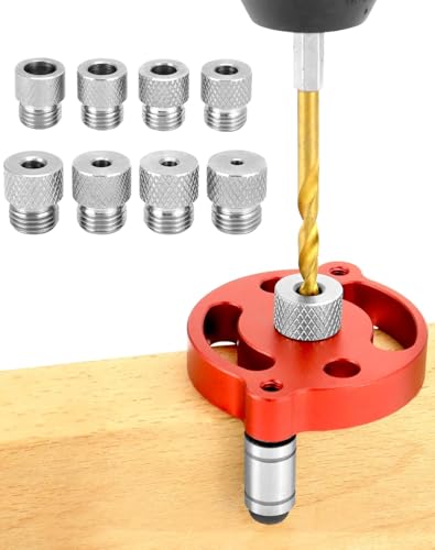 CYTGOUPER Holzbearbeitungs Bohrhilfe, Aluminiumlegierung Bohrlocher Mittenfinder, Einzelloch Gemälch Bohrloch Positionierer mit 3/4/5/6/7/8/9/10mm Bohrbuchse für Zentrierbohren CYTGOUPER Holzbearbeitungs Bohrhilfe, Aluminiumlegierung Bohrlocher Mittenfinder, Einzelloch Gemälch Bohrloch Positionierer mit 3/4/5/6/7/8/9/10mm Bohrbuchse für Zentrierbohren von CYTGOUPER