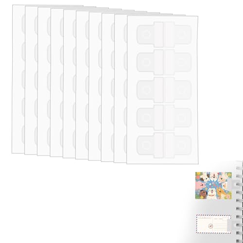 300 Stück transparente Ordnerblatt-Konverteraufkleber, selbstklebende Etiketten mit transparentem Loch, Verstärkungen für Scrapbooking, Dokumente, Fotos, Postkarten, Sheet Converter Aufkleber von CYUXING