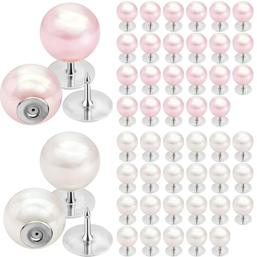 50 rosa-weiße Perlenknöpfe, exquisite rosa Wäscheklammer-Dekorationen für Frauen, einfach zu verwenden, kein Nähen erforderlich, elegantes Dekor, geeignet für Hemden, Basteln, Röcke 50 rosa-weiße Perlenknöpfe, exquisite rosa Wäscheklammer-Dekorationen für Frauen, einfach zu verwenden, kein Nähen erforderlich, elegantes Dekor, geeignet für Hemden, Basteln, Röcke von CYUXING