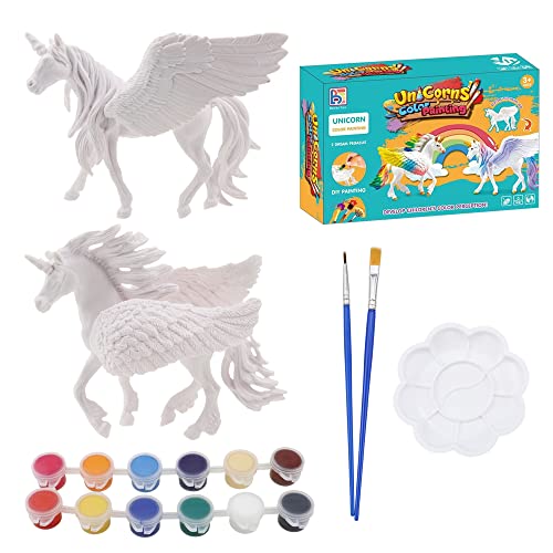 CYUaoao 2Pcs Einhorn Malset Geschenk für Mädchen 15cm Einhorn Malen Bastelset Kindergeburtstag Geschenke Malen Nach Zahlen Einhorn Geschenk Einhörner Malset für Kinder 4+ Weihnachten Geburtstag von CYUaoao