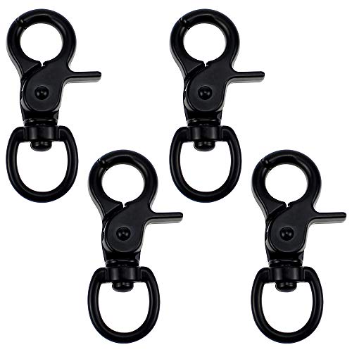 CYUaoao 4 Stück Scherenkarabiner klein Hundeleine Karabiner Wirbelkarabiner Schnapphaken mit Drehgelenk für Hundeleine 6cm Lange Leine aus Schwarzer Zinklegierung für Hunde Gepäckschnalle Drehbar CYUaoao 4 Stück Scherenkarabiner klein Hundeleine Karabiner Wirbelkarabiner Schnapphaken mit Drehgelenk für Hundeleine 6cm Lange Leine aus Schwarzer Zinklegierung für Hunde Gepäckschnalle Drehbar von CYUaoao