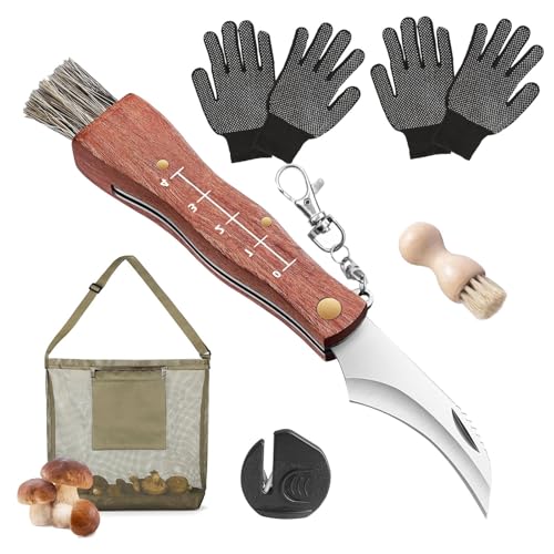 CYUaoao Pilzmesser Set Pilzmesser mit Bürste und Tasche 21cm Pilzmesser aus Birnbaumholz Pilz Sammeltasche Geschenk für Pilzsammler Zusatz für den Pilzkorb - Pilzpinsel, Pilz Messer CYUaoao Pilzmesser Set Pilzmesser mit Bürste und Tasche 21cm Pilzmesser aus Birnbaumholz Pilz Sammeltasche Geschenk für Pilzsammler Zusatz für den Pilzkorb - Pilzpinsel, Pilz Messer von CYUaoao