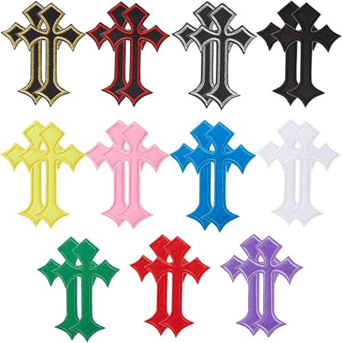 CYWQ 22 Stück Kreuz-Aufnäher zum Aufbügeln, Stickerei-Applikation, DIY-Dekor-Flicken für Jeans, Hüte, Hemden, Jacken, Rucksäcke CYWQ 22 Stück Kreuz-Aufnäher zum Aufbügeln, Stickerei-Applikation, DIY-Dekor-Flicken für Jeans, Hüte, Hemden, Jacken, Rucksäcke von CYWQ