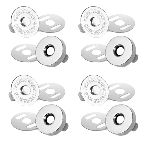 24 Stück Magnetknöpfe,14mm Magnetische Knöpfe,Magnetverschluss Tasche,für Geldtasche Handtaschen Rucksack Kleidung Mäntel Jacken Windbreaker DIY Handwerk Farbe:silber, Größe:18mm 24 Stück Magnetknöpfe,14mm Magnetische Knöpfe,Magnetverschluss Tasche,für Geldtasche Handtaschen Rucksack Kleidung Mäntel Jacken Windbreaker DIY Handwerk Farbe:silber, Größe:18mm von CYXZMYA