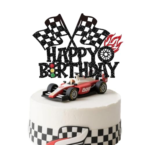 Renn Auto Tortendeko Happy Birthday,Geburtstagskuchenaufsatz mit Racing-Thema,Flagge Kuchen Deko,für Baby Dusche Jungen Mädchen Racing Sports Thema Geburtstag Party Kuchen Dekorationen. Renn Auto Tortendeko Happy Birthday,Geburtstagskuchenaufsatz mit Racing-Thema,Flagge Kuchen Deko,für Baby Dusche Jungen Mädchen Racing Sports Thema Geburtstag Party Kuchen Dekorationen. von CYXZMYA