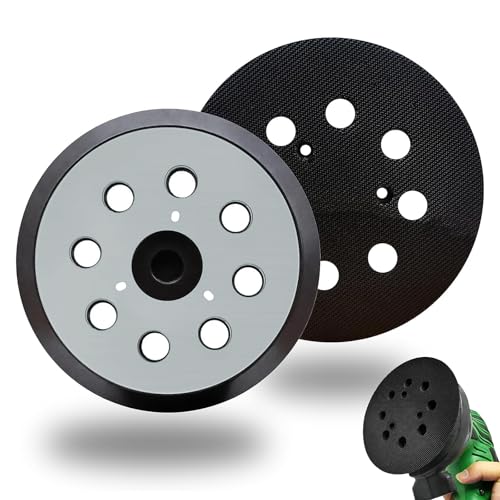 2 Stück 8 Loch Exzenterschleifer Schleifteller, 125mm/ 5inch Schleifpad Ersatzpad, Gummi Interface Ersatzteil Stützteller Kletthaftteller, Rrundes Haken Pad Schleifpad für Mehrfach Kompatibilität 2 Stück 8 Loch Exzenterschleifer Schleifteller, 125mm/ 5inch Schleifpad Ersatzpad, Gummi Interface Ersatzteil Stützteller Kletthaftteller, Rrundes Haken Pad Schleifpad für Mehrfach Kompatibilität von CYZBL