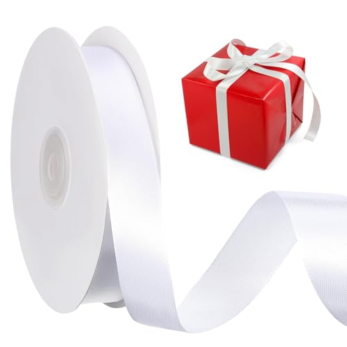 Weiss Satinbands, 2cm x 100m Weiß Schleifenband, DIY Geschenkband Weiß, Dauerhaft Deko Stoffband, Schleifenband Bänder, Dekoration Geschenkband Breit, Geschenkband für Geschenkverpackungen Weiss Satinbands, 2cm x 100m Weiß Schleifenband, DIY Geschenkband Weiß, Dauerhaft Deko Stoffband, Schleifenband Bänder, Dekoration Geschenkband Breit, Geschenkband für Geschenkverpackungen von CYZBL