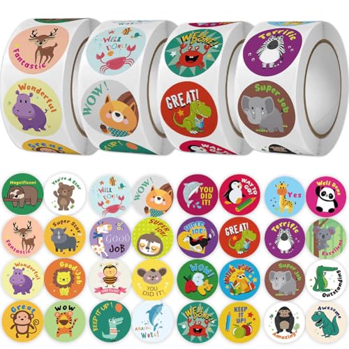 CYZJPRVN 2000 Stück Tier Belohnungsaufkleber, 25mm Motivationsaufkleber für Kinder, 32 Muster Selbstklebende Lehrer Belohnung Aufkleber, Deutsch Belohnungssticker Reward Tieraufkleber für Lehrerbedarf CYZJPRVN 2000 Stück Tier Belohnungsaufkleber, 25mm Motivationsaufkleber für Kinder, 32 Muster Selbstklebende Lehrer Belohnung Aufkleber, Deutsch Belohnungssticker Reward Tieraufkleber für Lehrerbedarf von CYZJPRVN