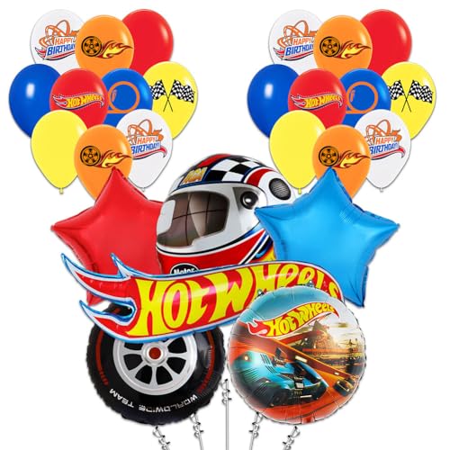CYZJPRVN Auto Geburtstagsdeko, 26PCS Rennwagen Folienballons Wheels Geburtstagsdeko Rennwagen Happy Birthday Banner Luftballons, Car Foilballoons für Kinder Geburtstag Party Dekoration CYZJPRVN Auto Geburtstagsdeko, 26PCS Rennwagen Folienballons Wheels Geburtstagsdeko Rennwagen Happy Birthday Banner Luftballons, Car Foilballoons für Kinder Geburtstag Party Dekoration von CYZJPRVN