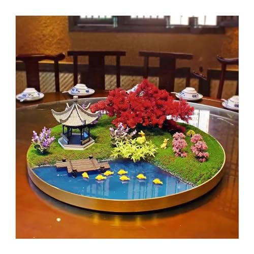 CYairong-22 Tischdekoration Hotel-Drehtisch, chinesischer Stil, simulierte Bonsai-Landschaft, dekorative simulierte Blumen-Landschaftsdekoration Runder Tisch mit künstlicher Landschaft CYairong-22 Tischdekoration Hotel-Drehtisch, chinesischer Stil, simulierte Bonsai-Landschaft, dekorative simulierte Blumen-Landschaftsdekoration Runder Tisch mit künstlicher Landschaft von CYairong-22