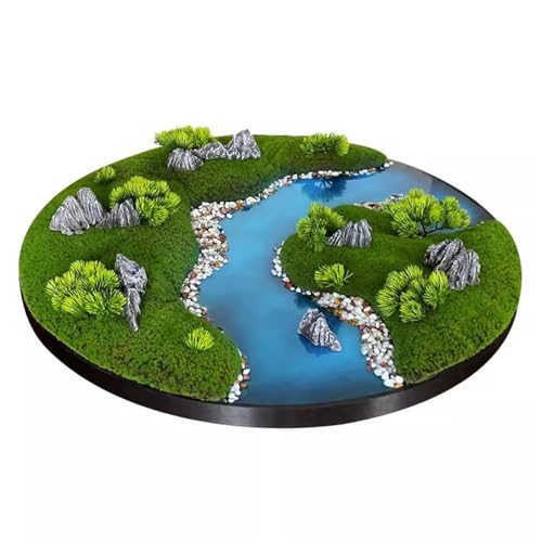 Tischdekoration Hotel-Tischlandschaft im chinesischen Stil, dekorativer Plattenspieler, simulierte Blumen-Mikrolandschaftsdekoration, simulierte Bonsai-Dekoration Runder Tisch mit künstlicher Landscha von CYairong-22