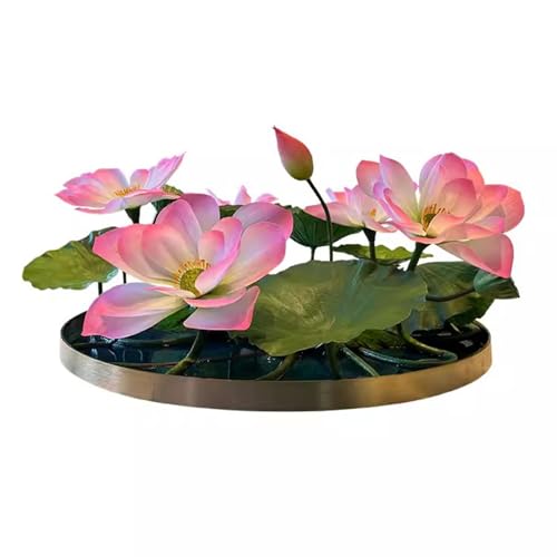 Tischdekoration Simulierte Esstisch-Lotus-Dekorationen, hochwertige mittlere Drehscheibe, Mikro-Landschaft, künstlicher Lotus, große runde Tischdekoration Runder Tisch mit künstlicher Landschaft(140cm Tischdekoration Simulierte Esstisch-Lotus-Dekorationen, hochwertige mittlere Drehscheibe, Mikro-Landschaft, künstlicher Lotus, große runde Tischdekoration Runder Tisch mit künstlicher Landschaft(140cm von CYairong-22