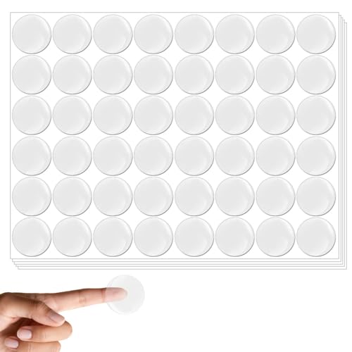 CZAKOMIX 20 Blatt 960 Klare Siegel Etiketten, Runde Aufkleber, Selbstklebende Umschlagaufkleber, geeignet zum Siegel von Umschlägen, zum Verschließen von Kunststoffboxen usw (Durchmesser: 3 cm) von CZAKOMIX