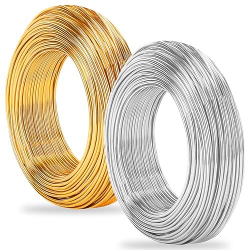 CZAYEFNH Basteldraht, 2 Rollen164 Fuß/50 Meter Draht zum Basteln Schmuckdraht Aluminiumdraht Bindedraht für Schmuckherstellung Handwerk Modellbau Armaturen und Skulptur CZAYEFNH Basteldraht, 2 Rollen164 Fuß/50 Meter Draht zum Basteln Schmuckdraht Aluminiumdraht Bindedraht für Schmuckherstellung Handwerk Modellbau Armaturen und Skulptur von CZAYEFNH