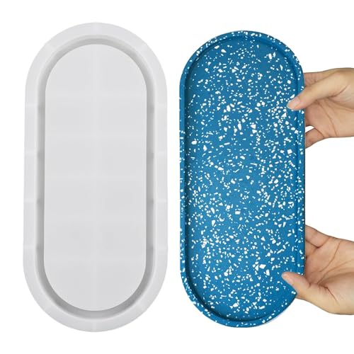 CZAYEFNH Gießformen Silikon，Gießform Untersetzer oval, zum Ausgießen mit Kreativ Beton, Art Resin Gießharz, Raysin-Gießpulver von CZAYEFNH