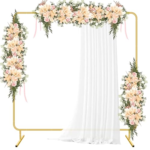 CZCPARY Hochzeit Bogen Hintergrundkulisse Standplatz Metall rechteckigen Bogen Rahmen für Zeremonie Party Geburtstag Braut Baby Dusche Jahrestag Arbor Ballon Dekoration von CZCPARY