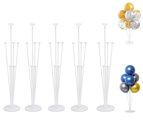 CZCPARY Ballonständer，Wiederverwendbare Geburtstagsfeier und Hochzeit Dekoration Tisch Ballonhalter Kit, Geburtstag Party Ballon Dekoration (5PCS) von CZCPARY