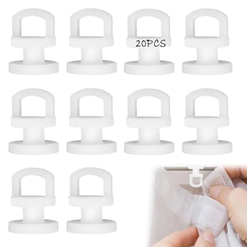 20 Stück Gardinenröllchen für Schiene, Gardinenhaken Gleiter, Curtain Hooks Gliders, Ösengleiter für Gardinenschiene, Gardinengleiter für alle Standardschienen, Vorhang Haken, Duschvorhang Schiene 20 Stück Gardinenröllchen für Schiene, Gardinenhaken Gleiter, Curtain Hooks Gliders, Ösengleiter für Gardinenschiene, Gardinengleiter für alle Standardschienen, Vorhang Haken, Duschvorhang Schiene von CZNBZIU