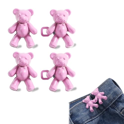 CZNBZIU 2 Paar Bären-Jeans-Knöpfe, Kein Nähen Hose Taille Straffer, Jeansknöpfe für lose Jeans, Verstellbare Taillenschnalle, Niedlicher Bären-Hosen-Clip für Rock, Jeans CZNBZIU 2 Paar Bären-Jeans-Knöpfe, Kein Nähen Hose Taille Straffer, Jeansknöpfe für lose Jeans, Verstellbare Taillenschnalle, Niedlicher Bären-Hosen-Clip für Rock, Jeans von CZNBZIU