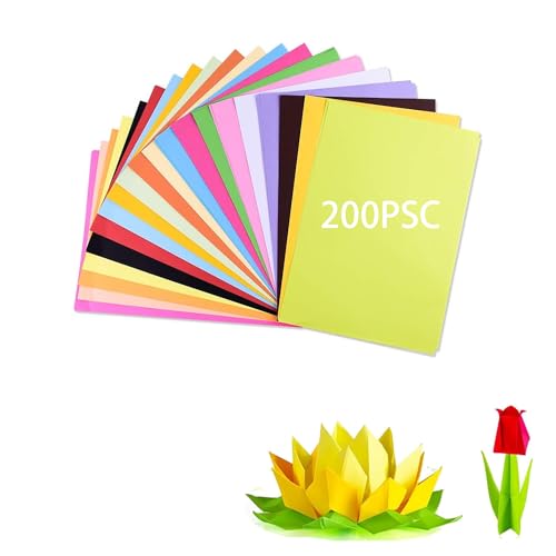CZNBZIU 200 Blatt Origami-Papier Buntpapier Kopierpapier Papier,Bastelpapier Buntes Papier Druckerpapier-10 Farben CZNBZIU 200 Blatt Origami-Papier Buntpapier Kopierpapier Papier,Bastelpapier Buntes Papier Druckerpapier-10 Farben von CZNBZIU