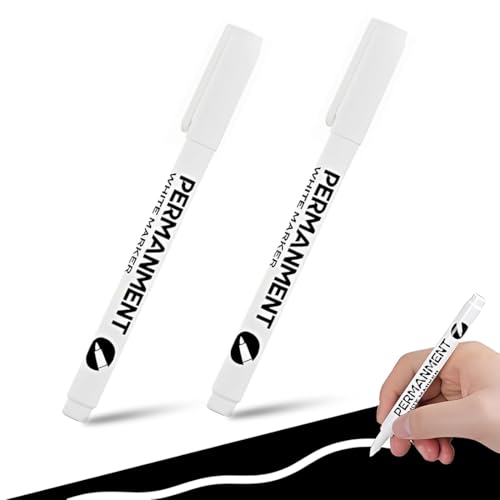 CZNBZIU Weißer Permanentmarker, weißer Stift, weißer Marker, 2 mm, weißer Stoffstift, schnell trocknend, wasserdicht, für Kleidung, Steinmalerei, Steine, Keramik CZNBZIU Weißer Permanentmarker, weißer Stift, weißer Marker, 2 mm, weißer Stoffstift, schnell trocknend, wasserdicht, für Kleidung, Steinmalerei, Steine, Keramik von CZNBZIU