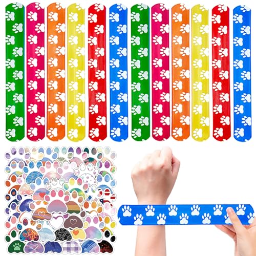 CZWXOXO 74 Stück Hundekrallen-Thema-Partygeschenke enthalten 24 Stück Hundekrallen-Themen-Armbänder, 50 Stück Hundekrallen-Themen-Aufkleber, Geburtstagsparty-Dekorationen, CZWXOXO 74 Stück Hundekrallen-Thema-Partygeschenke enthalten 24 Stück Hundekrallen-Themen-Armbänder, 50 Stück Hundekrallen-Themen-Aufkleber, Geburtstagsparty-Dekorationen, von CZWXOXO