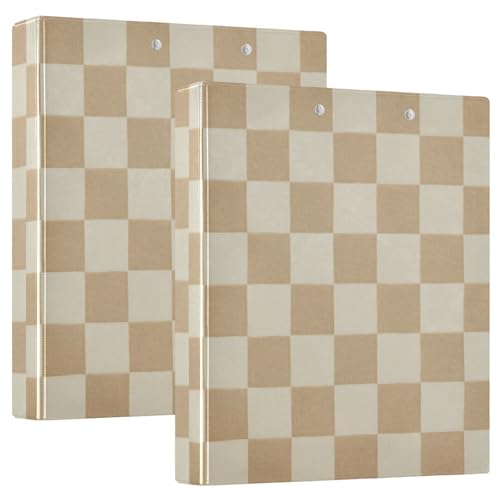 CZXW Ringbuch mit 3 Ringen, kariert, Beige, 3,8 cm, für 200 Blatt, vielseitiger Ordner mit 3 Innentaschen für Büro, Zuhause, 1 Packung CZXW Ringbuch mit 3 Ringen, kariert, Beige, 3,8 cm, für 200 Blatt, vielseitiger Ordner mit 3 Innentaschen für Büro, Zuhause, 1 Packung von CZXW