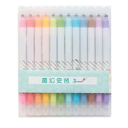 CaCaCook Graffiti -Marker Doppelköpfige Verschiedene Farben Gradient Design Note Nehmen Sie Stift für Karten -Comic Scrapbook 12pcs CaCaCook Graffiti -Marker Doppelköpfige Verschiedene Farben Gradient Design Note Nehmen Sie Stift für Karten -Comic Scrapbook 12pcs von CaCaCook