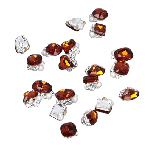 CaCaCook Nagelkunstkristall 20pcs Nagel Strassbling 3D Accessoires Glänzend Dekor Nagel Set für Schönheitssalon (06) von CaCaCook
